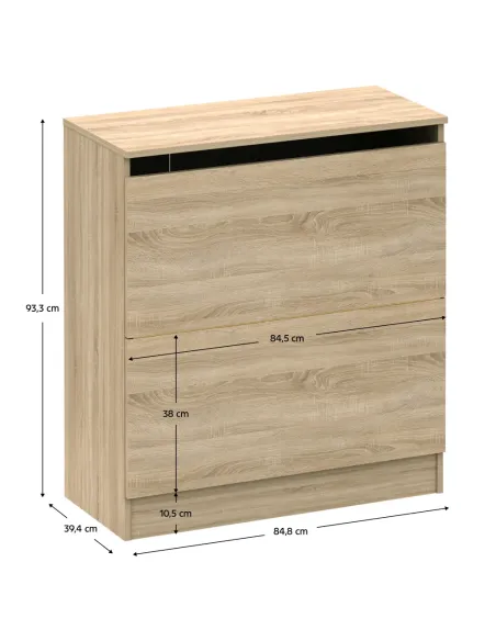Dulap pentru perne, BETTY 2, dormitor, 84.8x39.4x93.3 cm, PAL stejar sonoma | MobilaOK