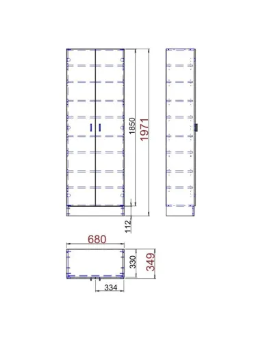 Dulap de pantofi MARINA, hol/dormitor, 68x197.1x34.9 cm, PAL melaminat | MobilaOK