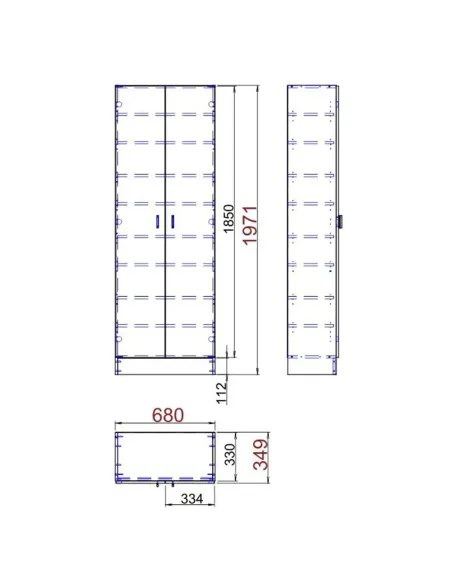 Dulap de pantofi MARINA, hol/dormitor, 68x197.1x34.9 cm, PAL melaminat | MobilaOK