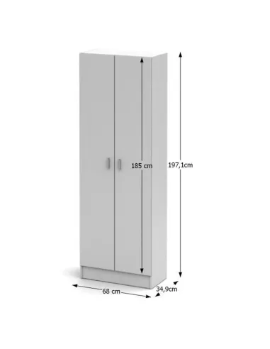 Dulap de pantofi MARINA, hol/dormitor, 68x197.1x34.9 cm, PAL melaminat | MobilaOK