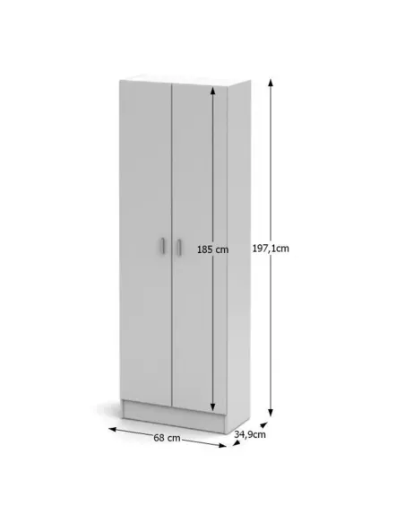 Dulap de pantofi MARINA, hol/dormitor, 68x197.1x34.9 cm, PAL melaminat | MobilaOK