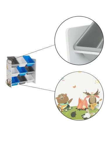 Organizator DARLING, raft jucării, dormitor copii, 65x26.5x60 cm, PAL melaminat | MobilaOK
