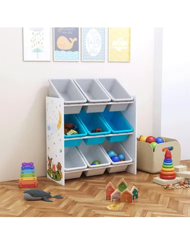 Organizator DARLING, raft jucării, dormitor copii, 65x26.5x60 cm, PAL melaminat | MobilaOK