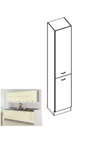 Dulap înalt PRADO 40 DK-210 2F pentru bucătărie, 40x210x57 cm, PAL melaminat | MobilaOK