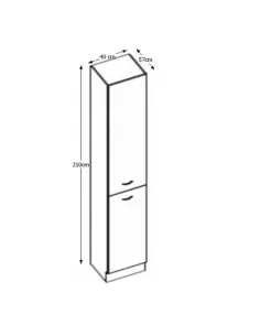 Dulap PRADO 40 DK-210 pentru dormitor/hol, 40x210x57 cm, PAL melaminat | MobilaOK 2