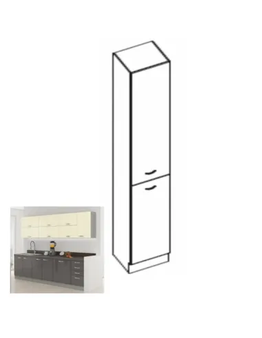 Dulap PRADO 40 DK-210 pentru dormitor/hol, 40x210x57 cm, PAL melaminat | MobilaOK