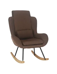 Fotoliu HARPER balansoar living, 75x110x83 cm, textil/lemn/metal | MobilaOK