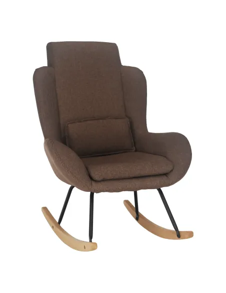Fotoliu HARPER balansoar living, 75x110x83 cm, textil/lemn/metal | MobilaOK