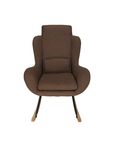 Fotoliu HARPER balansoar living, 75x110x83 cm, textil/lemn/metal | MobilaOK