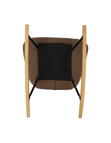 Fotoliu HARPER balansoar living, 75x110x83 cm, textil/lemn/metal | MobilaOK
