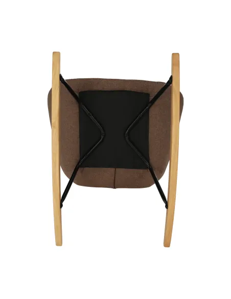 Fotoliu HARPER balansoar living, 75x110x83 cm, textil/lemn/metal | MobilaOK