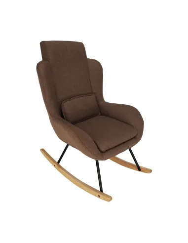 Fotoliu HARPER balansoar living, 75x110x83 cm, textil/lemn/metal | MobilaOK