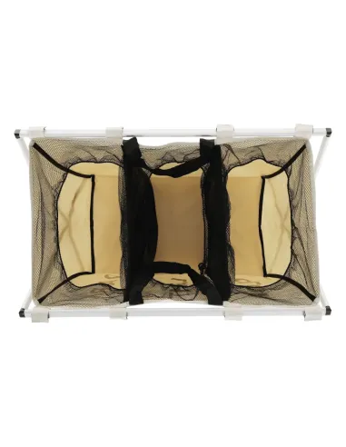 Coș de rufe LAUNDRY NEW TYP 3, baie/cameră utilitară, 62x35x60 cm, Pânză/Metal | MobilaOK