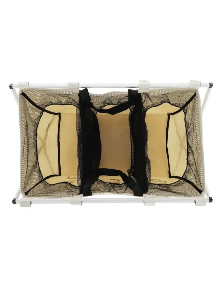 Coș de rufe LAUNDRY NEW TYP 3, baie/cameră utilitară, 62x35x60 cm, Pânză/Metal | MobilaOK