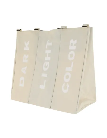 Coș de rufe LAUNDRY NEW TYP 3, baie/cameră utilitară, 62x35x60 cm, Pânză/Metal | MobilaOK