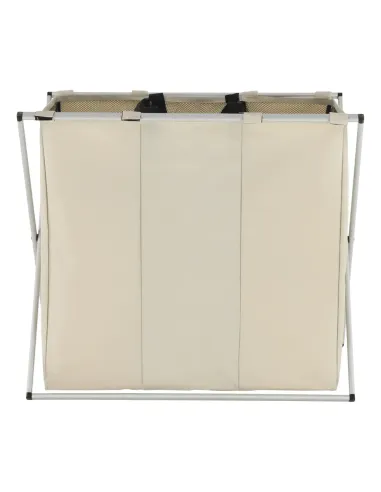 Coș de rufe LAUNDRY NEW TYP 3, baie/cameră utilitară, 62x35x60 cm, Pânză/Metal | MobilaOK