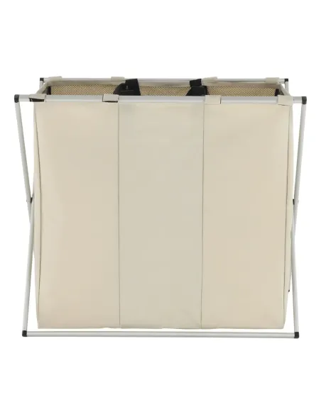 Coș de rufe LAUNDRY NEW TYP 3, baie/cameră utilitară, 62x35x60 cm, Pânză/Metal | MobilaOK