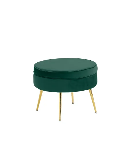 Scaun NOBLIN, living/birou, 51x41 cm, Catifea smarald, picioare metal auriu crom | MobilaOK