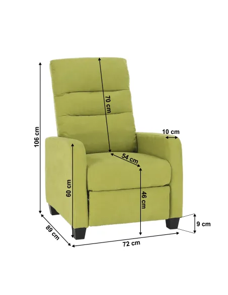 Fotoliu relaxare TURNER, living, 72x89x106 cm, tesatura/lemn masiv/plastic, reglabil | MobilaOK