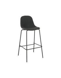 Scaun bar MARIOLA 2 NEW, bucătărie/bar, 49x51x101 cm, textil gri/metal | MobilaOK