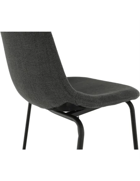 Scaun bar MARIOLA 2 NEW, bucătărie/bar, 49x51x101 cm, textil gri/metal | MobilaOK