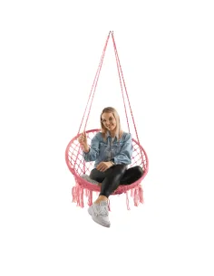 Scaun suspendabil AMADO 2 NEW, interior/exterior, 80x120 cm, Metal/Bumbac | MobilaOK