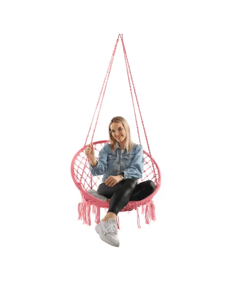 Scaun suspendabil AMADO 2 NEW, interior/exterior, 80x120 cm, Metal/Bumbac | MobilaOK