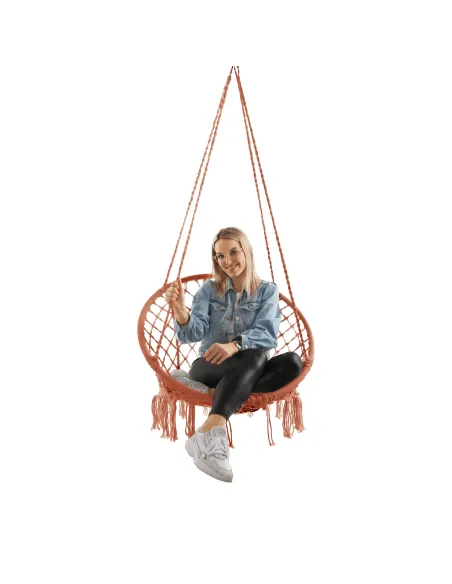 Scaun suspendabil AMADO 2 NEW, living/terasă, 80x120 cm, Metal și Bumbac | MobilaOKAnalizând datele, structura corectă este:1.  