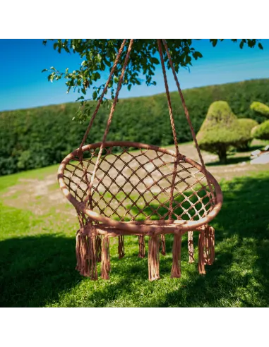 Scaun suspendabil AMADO 2 NEW, living/terasă, 80x120 cm, Metal și Bumbac | MobilaOKAnalizând datele, structura corectă este:1.  
