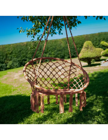 Scaun suspendabil AMADO 2 NEW, living/terasă, 80x120 cm, Metal și Bumbac | MobilaOKAnalizând datele, structura corectă este:1.  