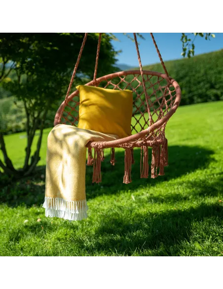 Scaun suspendabil AMADO 2 NEW, living/terasă, 80x120 cm, Metal și Bumbac | MobilaOKAnalizând datele, structura corectă este:1.  