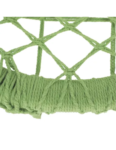 Scaun suspendabil AMADO 2, verde, pentru exterior/interior, 80x120 cm, metal și bumbac | MobilaOK