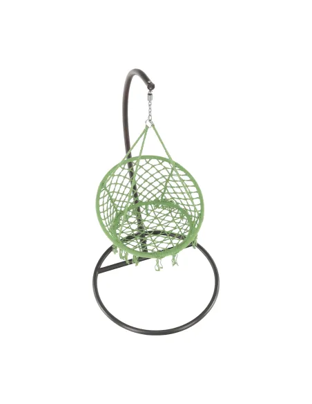 Scaun suspendabil AMADO 2, verde, pentru exterior/interior, 80x120 cm, metal și bumbac | MobilaOK