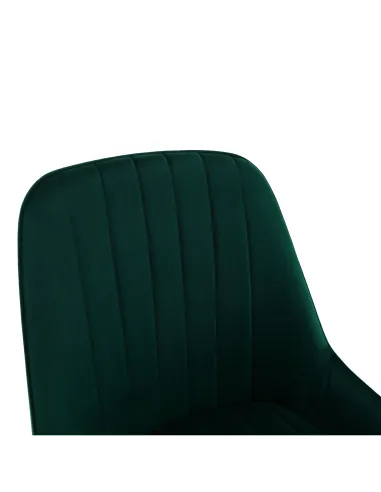 Scaun Dining PERLIA, smarald/crom-auriu, 56x62x89 cm, catifea/crom | MobilaOK