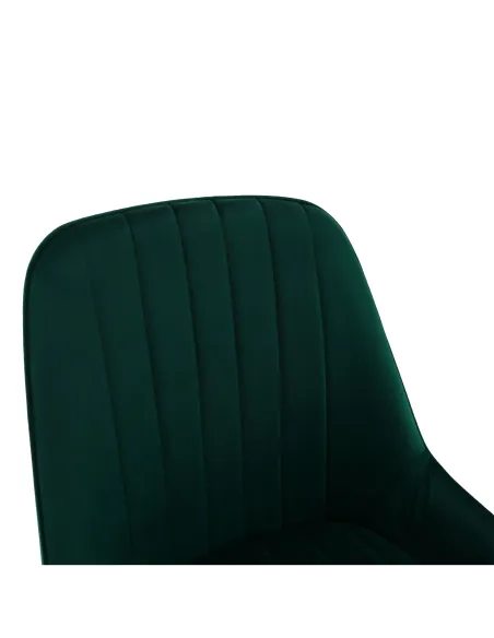 Scaun Dining PERLIA, smarald/crom-auriu, 56x62x89 cm, catifea/crom | MobilaOK