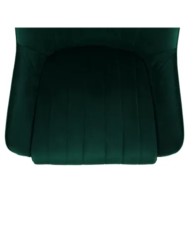 Scaun Dining PERLIA, smarald/crom-auriu, 56x62x89 cm, catifea/crom | MobilaOK