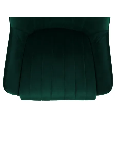 Scaun Dining PERLIA, smarald/crom-auriu, 56x62x89 cm, catifea/crom | MobilaOK