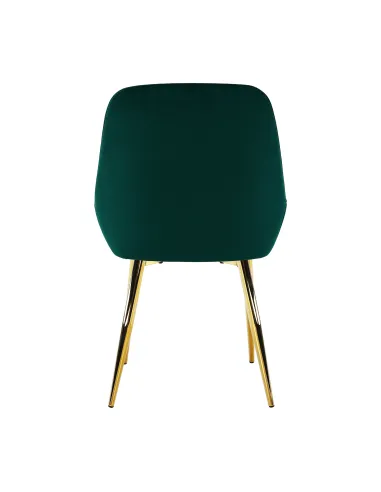Scaun Dining PERLIA, smarald/crom-auriu, 56x62x89 cm, catifea/crom | MobilaOK