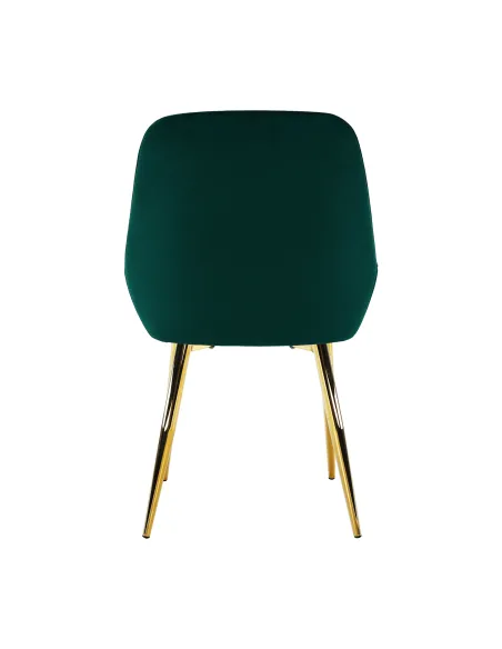 Scaun Dining PERLIA, smarald/crom-auriu, 56x62x89 cm, catifea/crom | MobilaOK