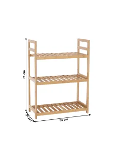 Raft, FIORE, living/dormitor/birou, 53x26x71 cm, bambus | MobilaOK 2
