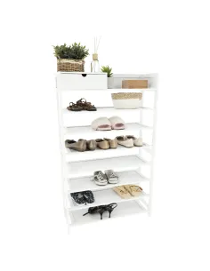 Dulap pantofi, KATLEY, hol/coridor, 70x25x117 cm, Bambus lacuit | MobilaOK