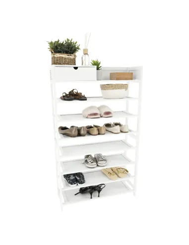 Dulap pantofi, KATLEY, hol/coridor, 70x25x117 cm, Bambus lacuit | MobilaOK