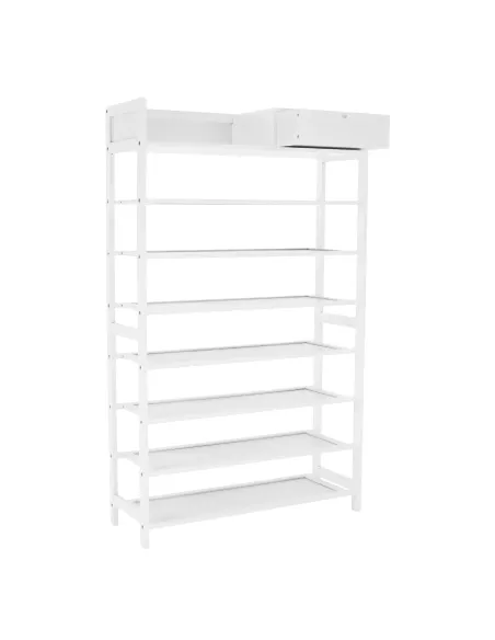 Dulap pantofi, KATLEY, hol/coridor, 70x25x117 cm, Bambus lacuit | MobilaOK