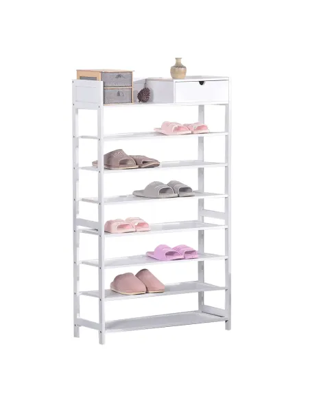 Dulap pantofi, KATLEY, hol/coridor, 70x25x117 cm, Bambus lacuit | MobilaOK