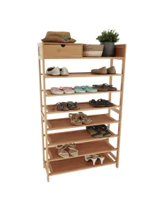 Suport pantofi, KATLEY, hol/coridor, 70x25x117 cm, bambus | MobilaOK