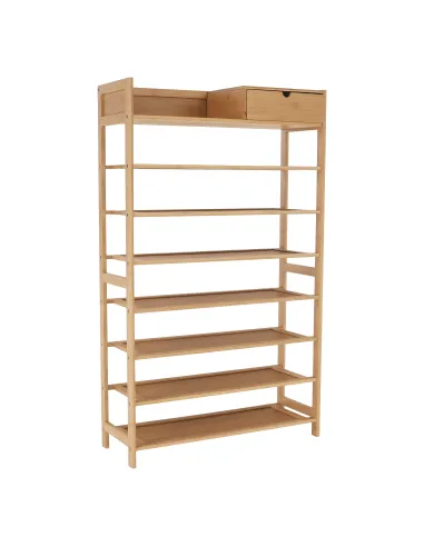 Suport pantofi, KATLEY, hol/coridor, 70x25x117 cm, bambus | MobilaOK