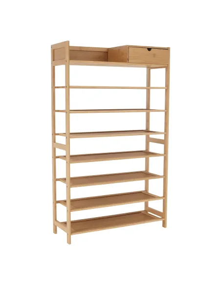 Suport pantofi, KATLEY, hol/coridor, 70x25x117 cm, bambus | MobilaOK