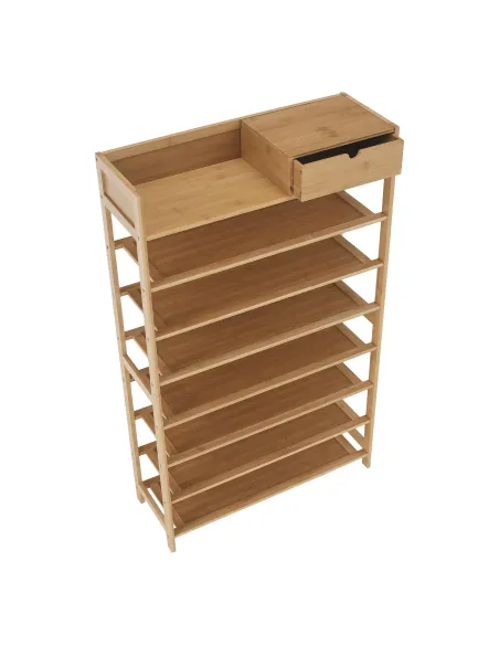Suport pantofi, KATLEY, hol/coridor, 70x25x117 cm, bambus | MobilaOK