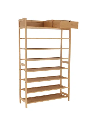 Suport pantofi, KATLEY, hol/coridor, 70x25x117 cm, bambus | MobilaOK