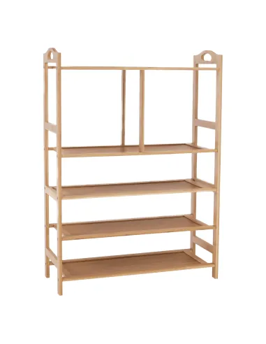 Suport pentru pantofi, AVIRO, hol/dormitor/dressing, 68x26x95 cm, Bambus lăcuit | MobilaOK
